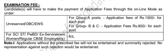 CBSE Recruitment 2024